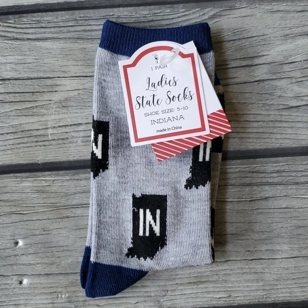 NWT Women's State of Indiana Socks Size 5-10